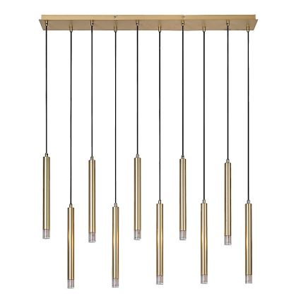 Rabalux - Lámpara colgante 10xG9/5W/230V dorado