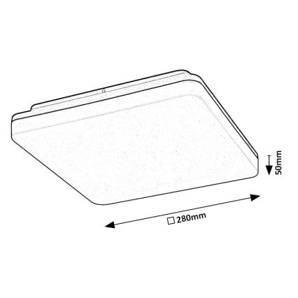 Rabalux - LED luminaria de techo para baño LED/24W/230V IP54 28x28 cm