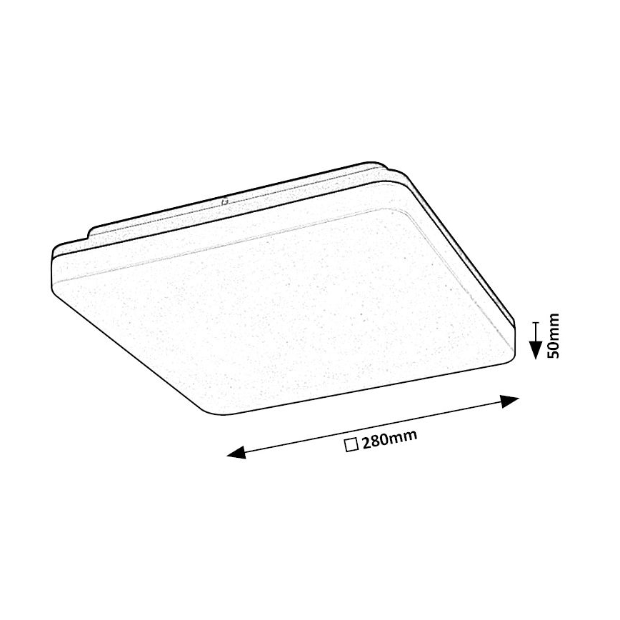 Rabalux - LED luminaria de techo para baño LED/24W/230V IP54 28x28 cm
