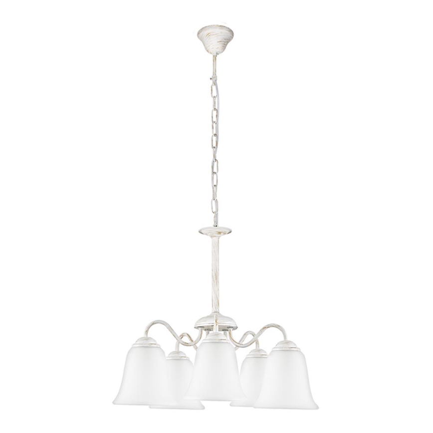 Rabalux 7261 - Lámpara colgante FABIOLA E27/40W/230V blanco