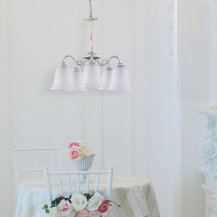 Rabalux 7261 - Lámpara colgante FABIOLA E27/40W/230V blanco