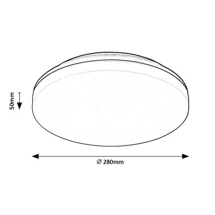 Rabalux - Lámpara de techo LED para baño LED/24W/230V IP54