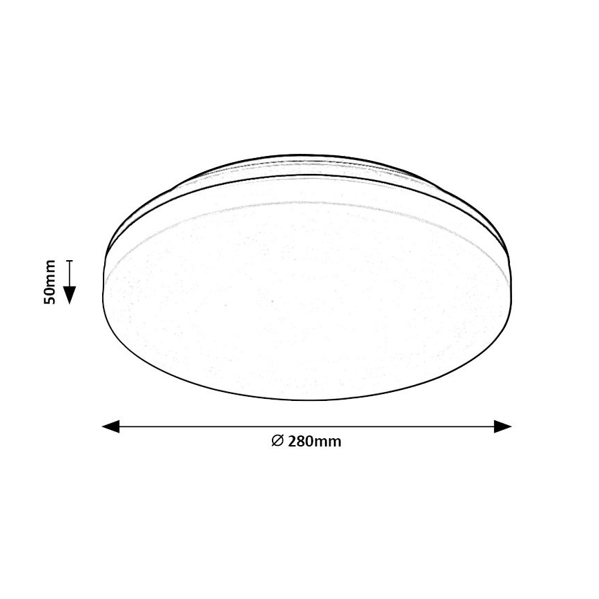 Rabalux - Lámpara de techo LED para baño LED/24W/230V IP54