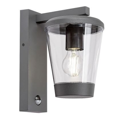 Rabalux - Aplique de exterior con sensor de movimiento 1xE27/40W/230V IP44