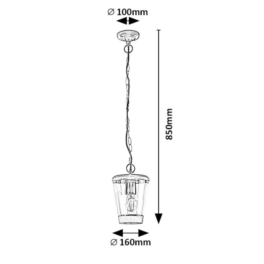 Rabalux  - Lámpara colgante para exterior 1xE27/40W/230V IP44