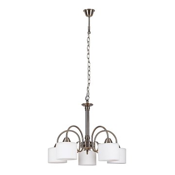 Rabalux 7276 - Lámpara colgante EDITH 5xE27/60W/230V bronce