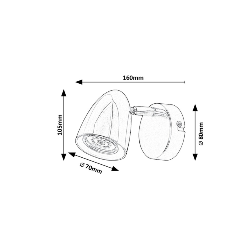 Rabalux - Foco de pared 1xGU10/5W/230V blanco