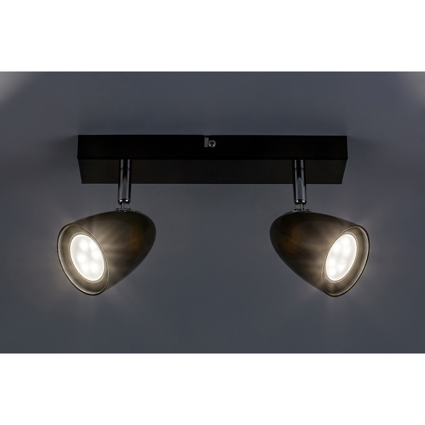 Rabalux - Foco 2xGU10/5W/230V negro