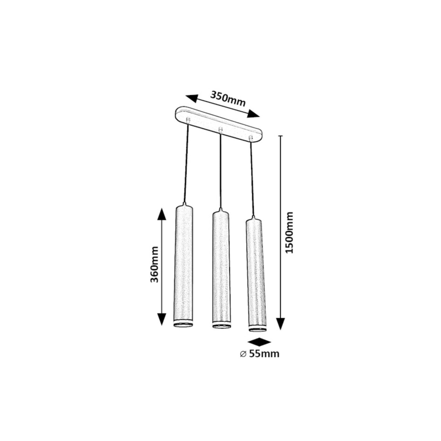 Rabalux - Lámpara colgante 3xGU10/5W/230V