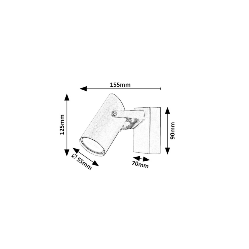 Rabalux - Foco de pared 1xGU10/25W/230V