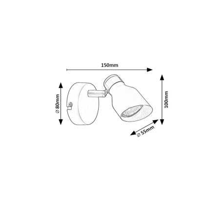 Rabalux - Foco de pared 1xGU10/25W/230V