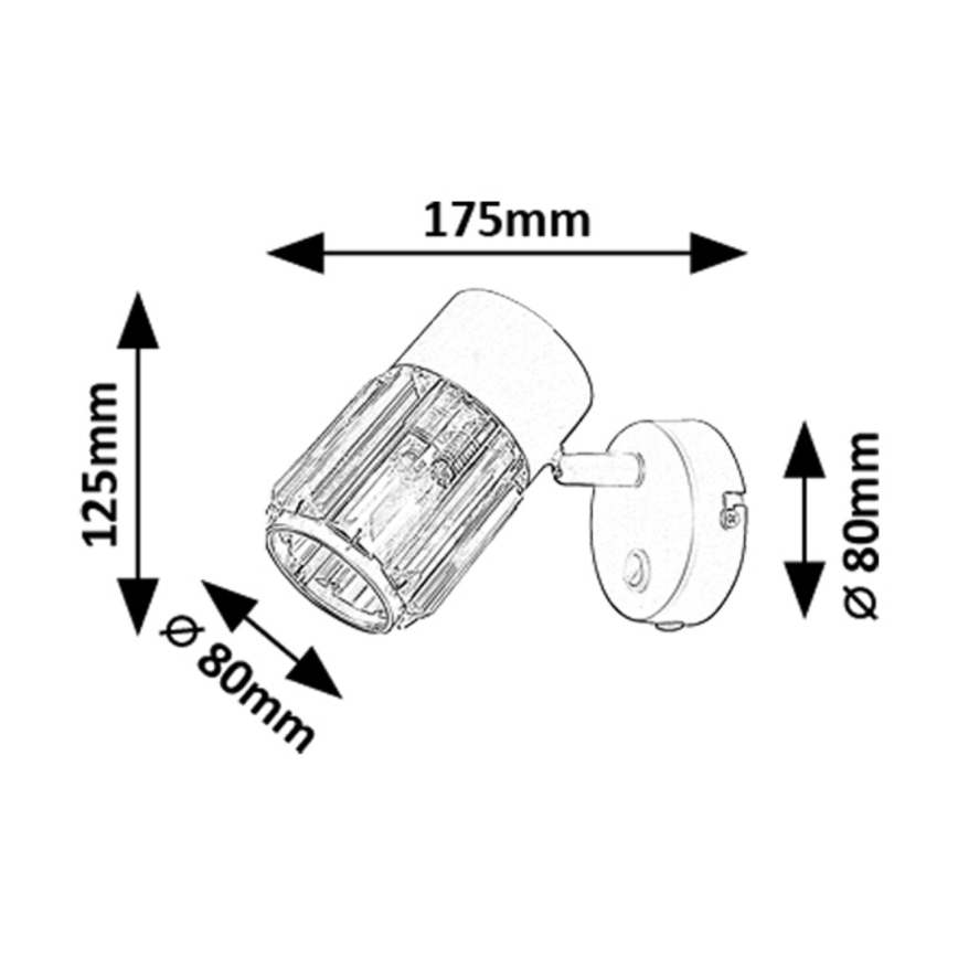 Rabalux - Foco de pared 1xE14/15W/230V