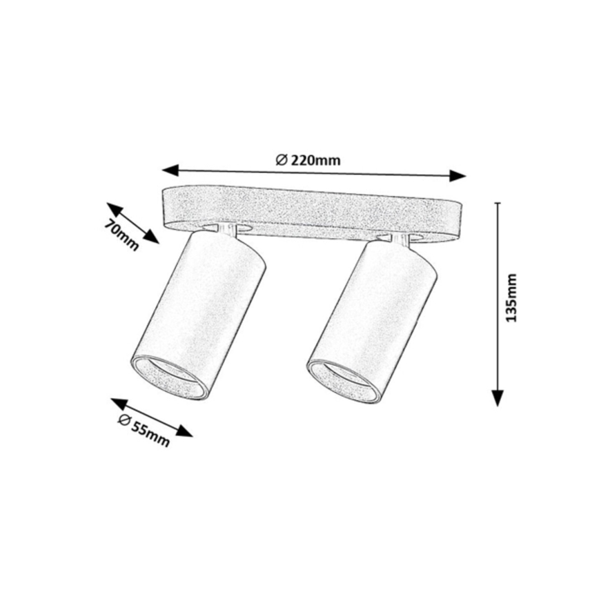 Rabalux - Luminaria de techo 2xGU10/7W/230V blanca