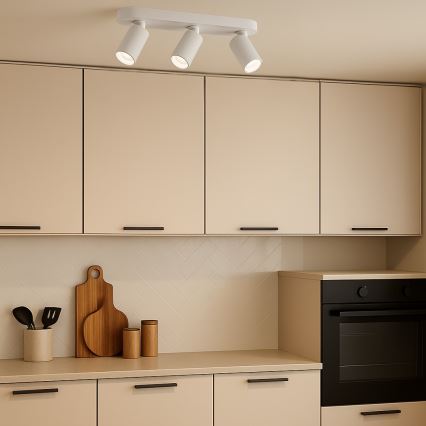 Rabalux - Lámpara de techo orientable 3xGU10/7W/230V blanca