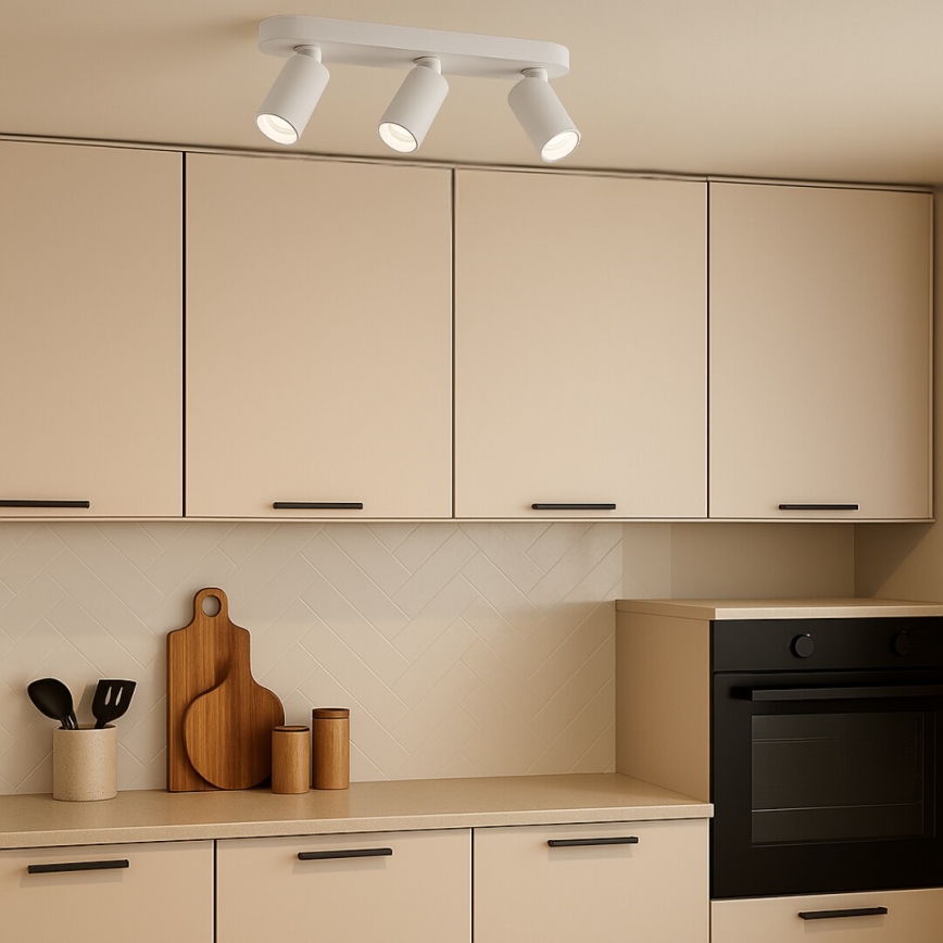 Rabalux - Lámpara de techo orientable 3xGU10/7W/230V blanca