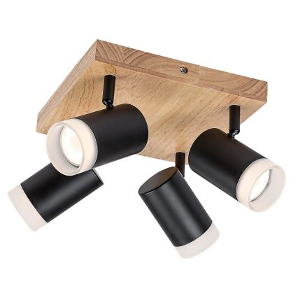 Rabalux - Foco de techo 4xGU10/5W/230V roble