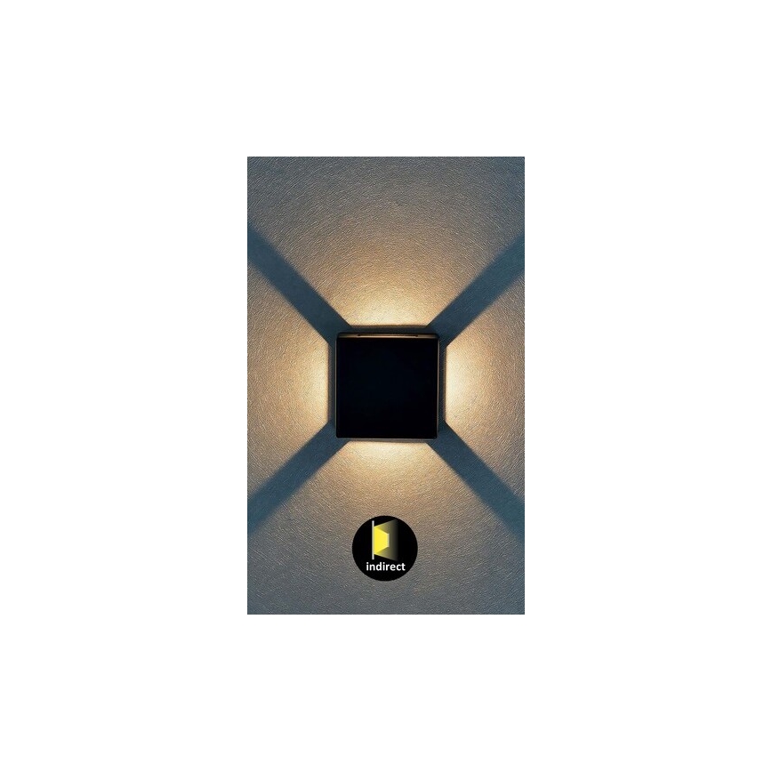Rabalux - Aplique de exterior LED/6W/230V IP54 negro