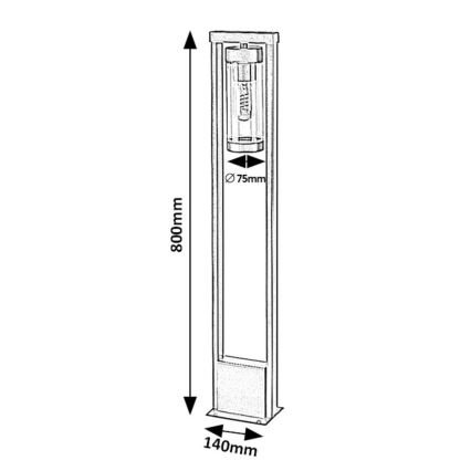 Rabalux - Lámpara de exterior 1xE27/12W/230V IP44