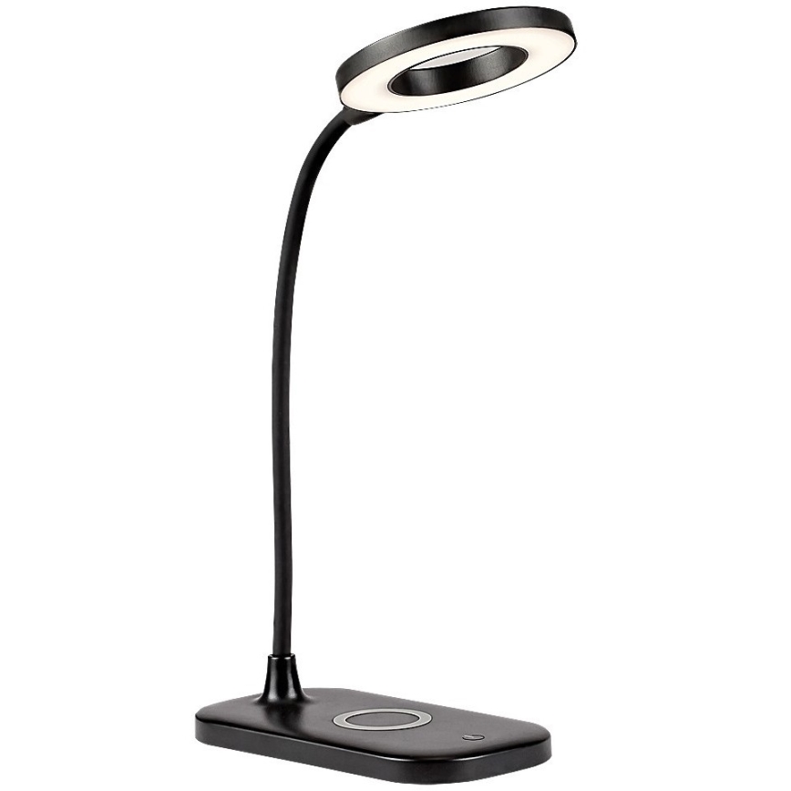 Rabalux - Lámpara de mesa regulable LED táctil con cargador inalámbrico LED/5W/5V 2700-6000K negro