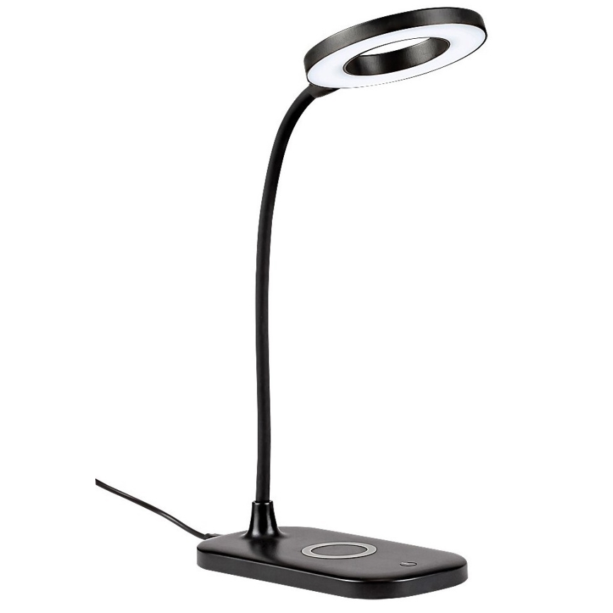 Rabalux - Lámpara de mesa regulable LED táctil con cargador inalámbrico LED/5W/5V 2700-6000K negro