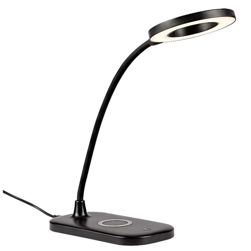 Rabalux - Lámpara de mesa regulable LED táctil con cargador inalámbrico LED/5W/5V 2700-6000K negro