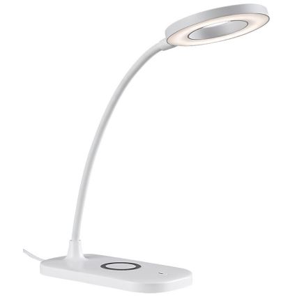Rabalux - Lámpara de mesa regulable LED táctil con cargador inalámbrico LED/5W/5V 2700-6000K blanco