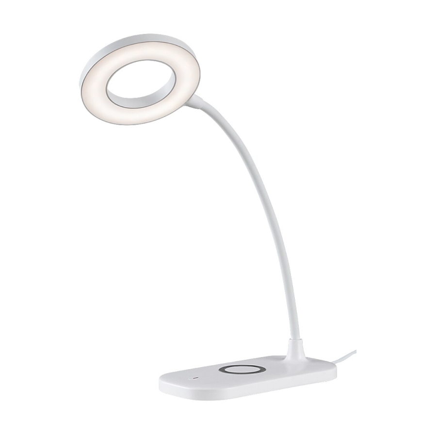 Rabalux - Lámpara de mesa regulable LED táctil con cargador inalámbrico LED/5W/5V 2700-6000K blanco