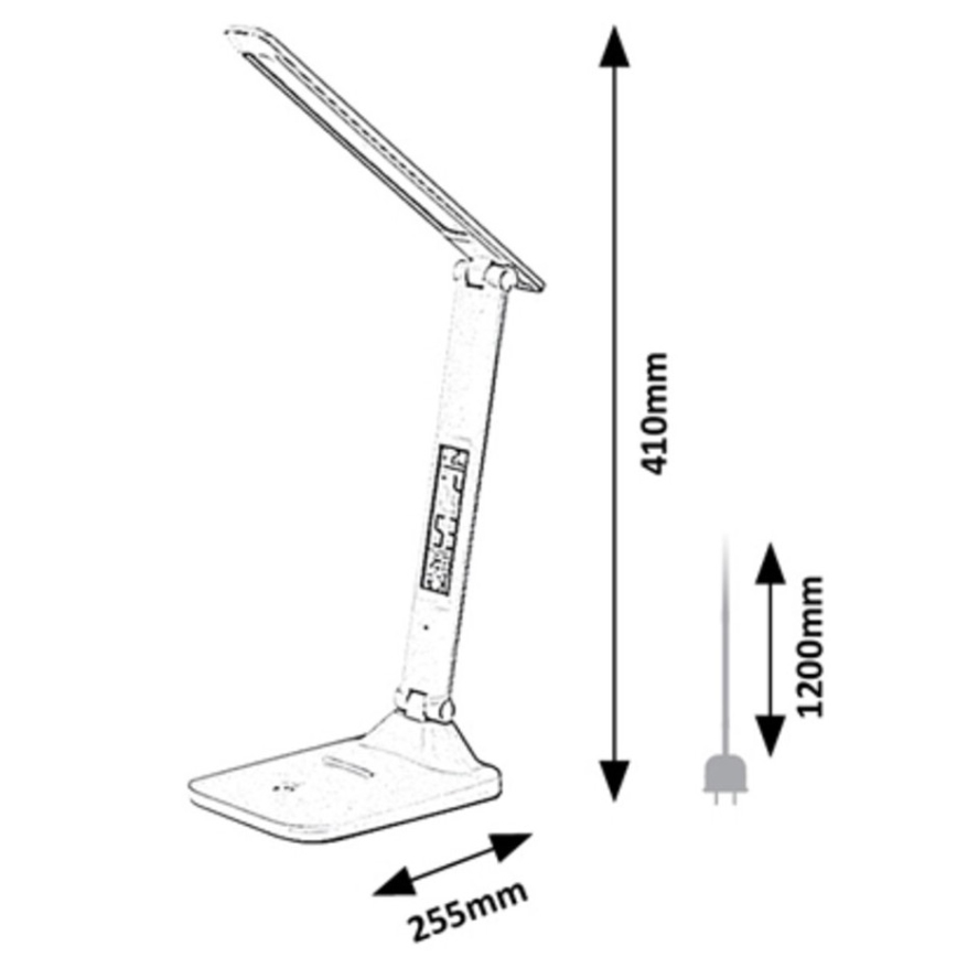 Rabalux 74015 - Lámpara de mesa LED regulable con pantalla DESHAL LED/5W/5V