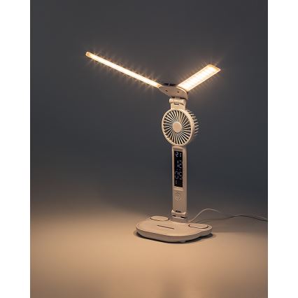 Rabalux - Lámpara de mesa LED regulable con ventilador LED/7W/5V 3000/4000/6500K