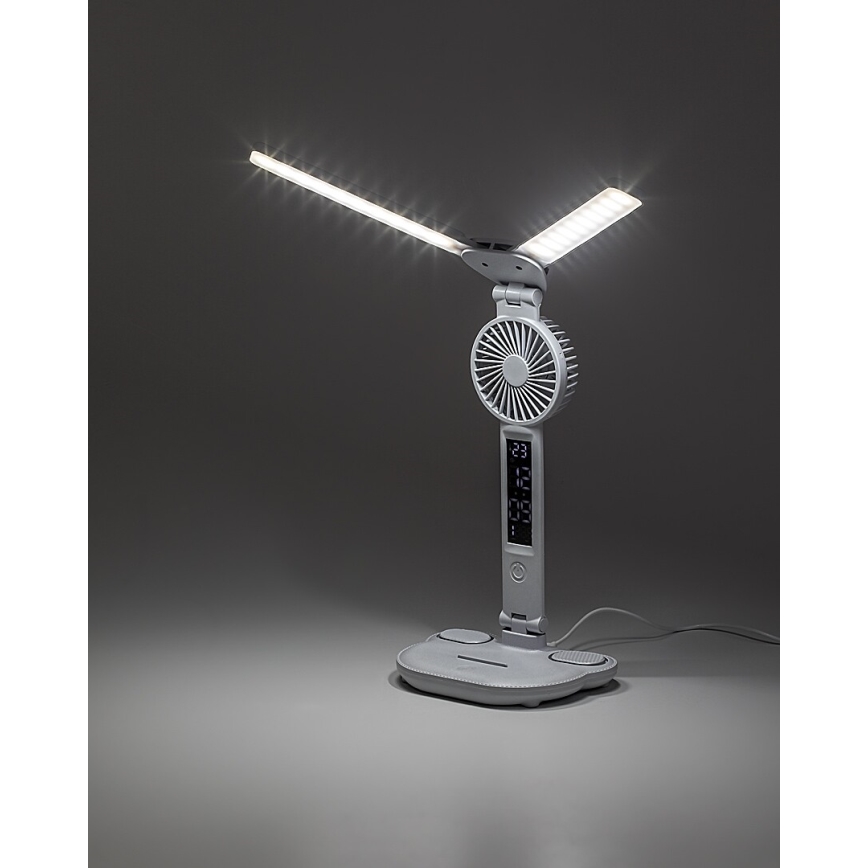 Rabalux - Lámpara de mesa LED regulable con ventilador LED/7W/5V 3000/4000/6500K