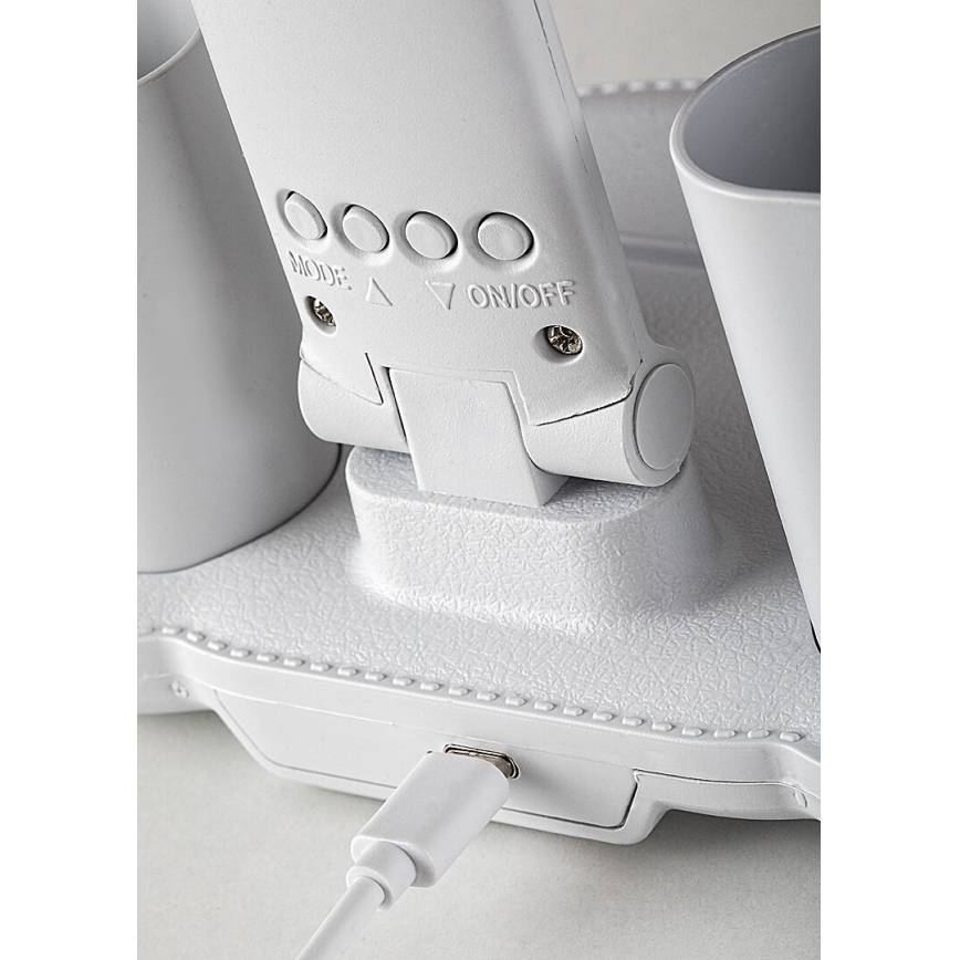 Rabalux - Lámpara de mesa LED regulable con ventilador LED/7W/5V 3000/4000/6500K