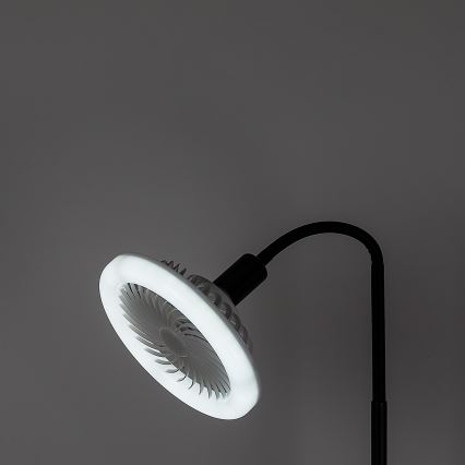 Rabalux - Lámpara de pie LED regulable con ventilador 1xE27/16W/230V 3000-6500K + mando a distancia