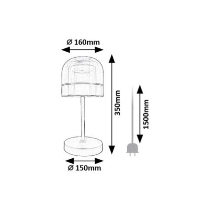 Rabalux - Lámpara de mesa LED regulable LED/13W/230V 3000/4000/6000K