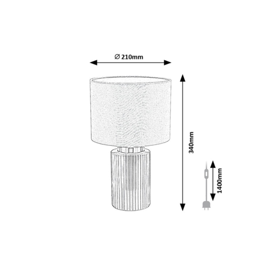 Rabalux - Lámpara de mesa 1xE14/40W/230V gris
