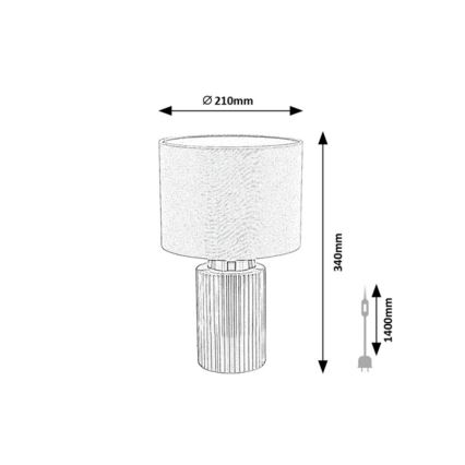 Rabalux - Lámpara de mesa 1xE14/40W/230V verde