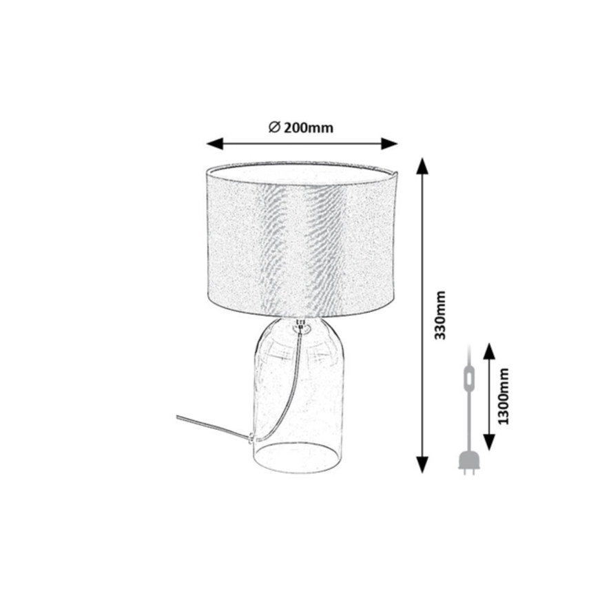 Rabalux - Lámpara de mesa 1xE14/40W/230V diámetro 20 cm