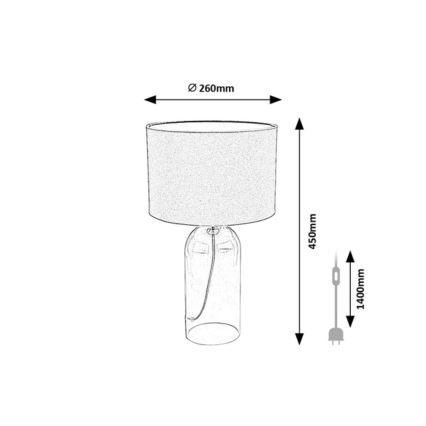 Rabalux - Lámpara de mesa 1xE14/40W/230V Ø 26 cm