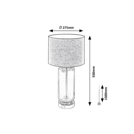 Rabalux - Lámpara de mesa 1xE27/60W/230V