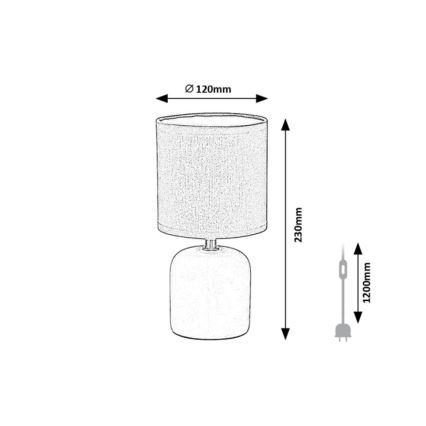 Rabalux - Lámpara de mesa 1xE14/40W/230V beige