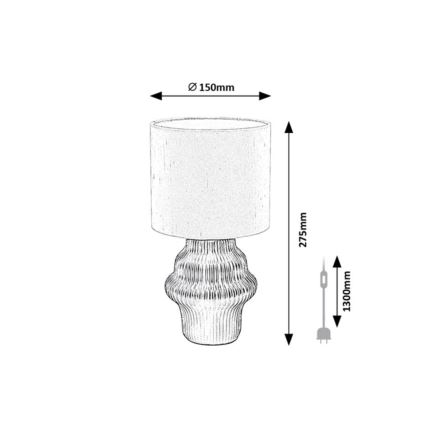 Rabalux - Lámpara de mesa 1xE14/40W/230V negra