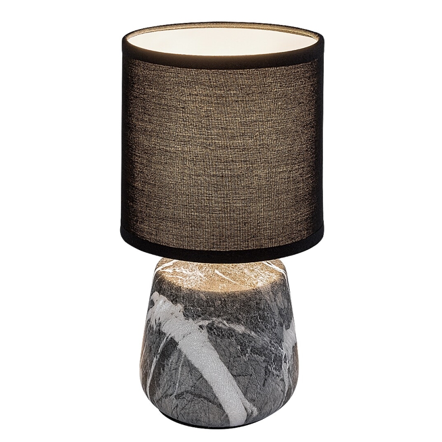 Rabalux - Lámpara de mesa 1xE14/40W/230V negra, efecto mármol