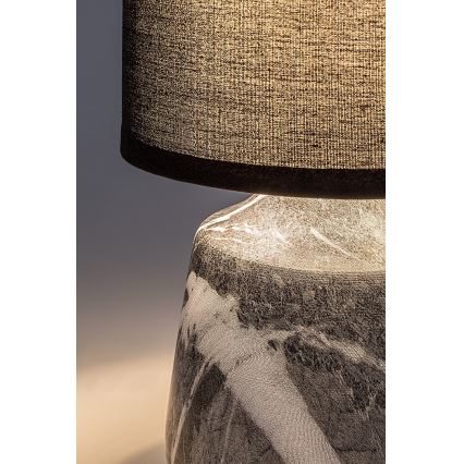 Rabalux - Lámpara de mesa 1xE14/40W/230V negra, efecto mármol