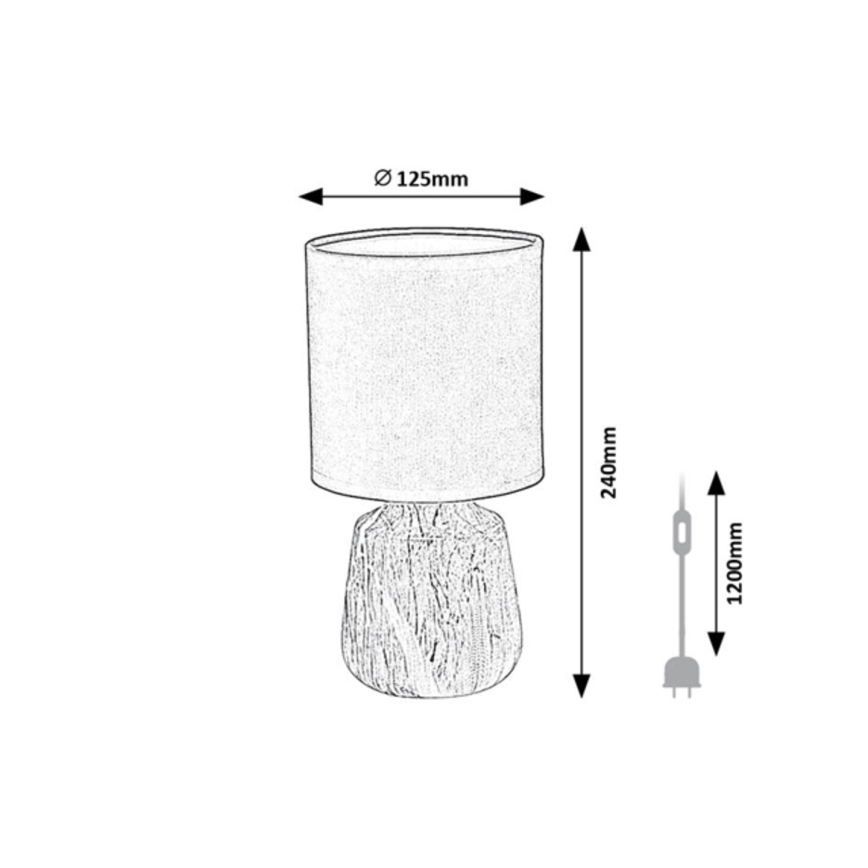 Rabalux - Lámpara de mesa 1xE14/40W/230V negra, efecto mármol