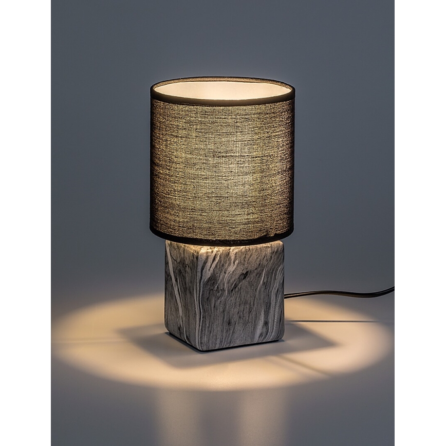 Rabalux - Lámpara de mesa 1xE14/40W/230V negra/efecto mármol