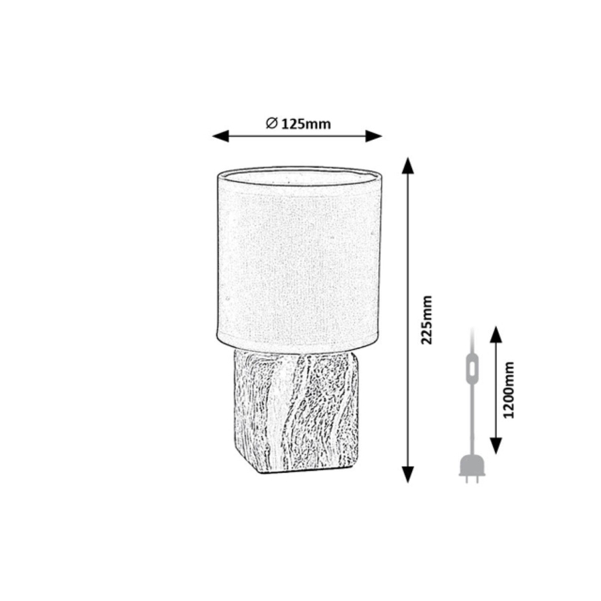 Rabalux - Lámpara de mesa 1xE14/40W/230V negra/efecto mármol