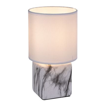 Rabalux - Lámpara de sobremesa 1xE14/40W/230V blanca/decoración de mármol