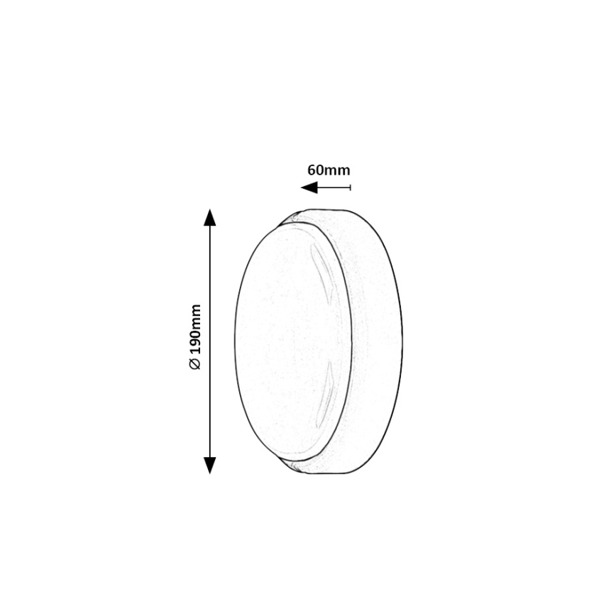 Rabalux - Lámpara de techo LED para exterior LED/15W/230V IP54 negra