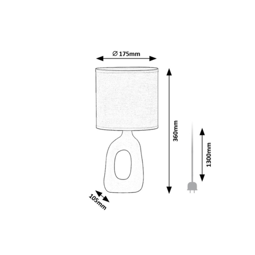 Rabalux - Lámpara de mesa 1xE14/40W/230V color crema