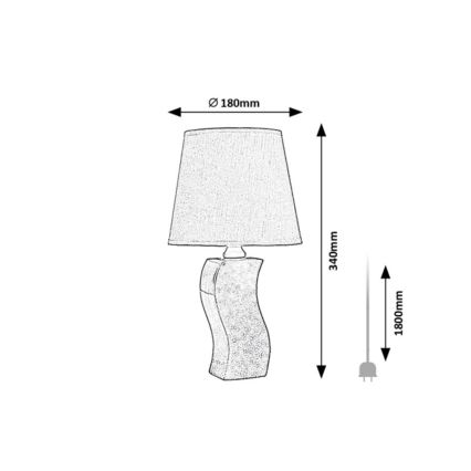 Rabalux - Lámpara de mesa 1xE14/40W/230V gris
