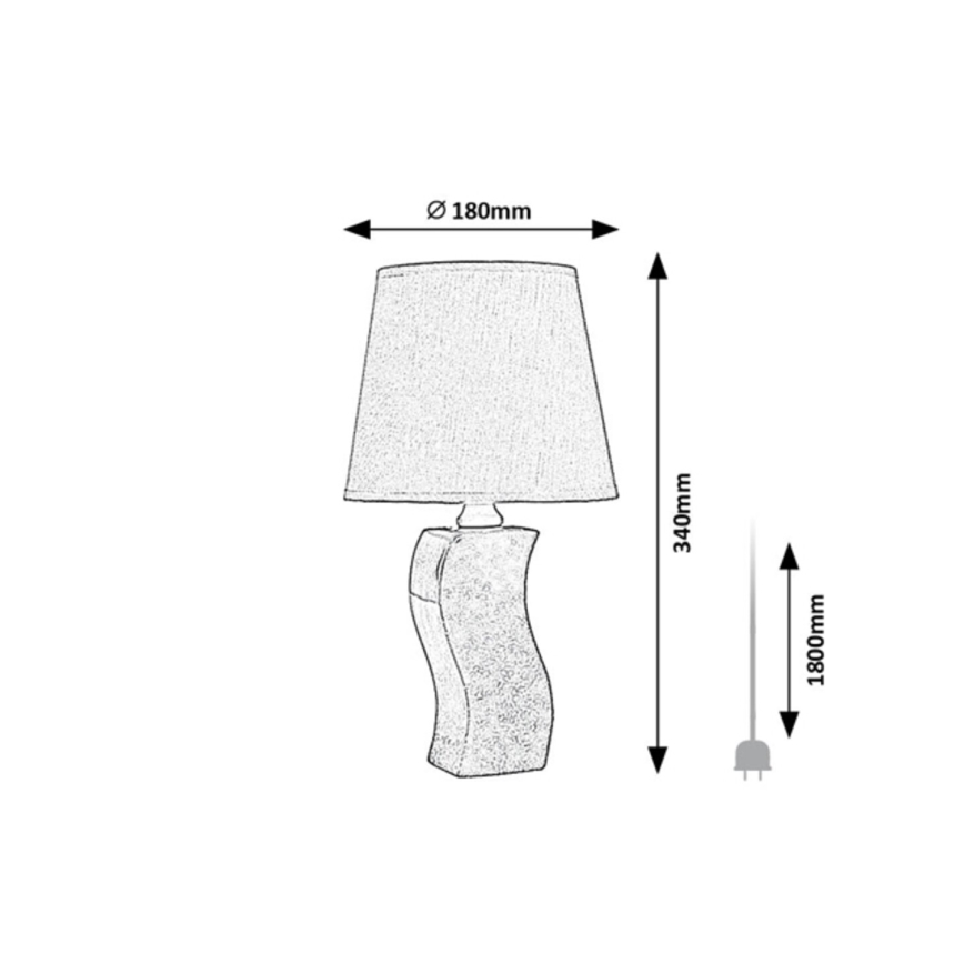 Rabalux - Lámpara de mesa 1xE14/40W/230V gris